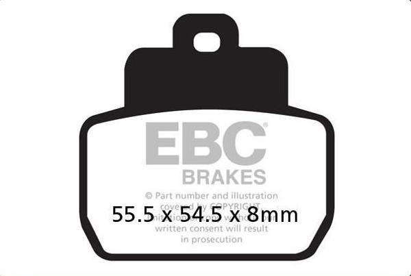 Ebc Fren Balatası Carbon Sfac425 2006-2010 Piaggio Mp3 250  Arka (arka Lastik 12'') - Image 1