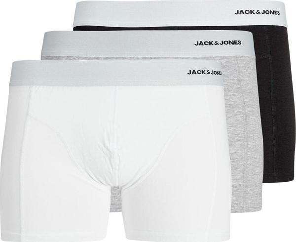 Jack&Jones Erkek Jacsense 3'lü Boxer 12276566 Siyah-Beyaz - Image 1