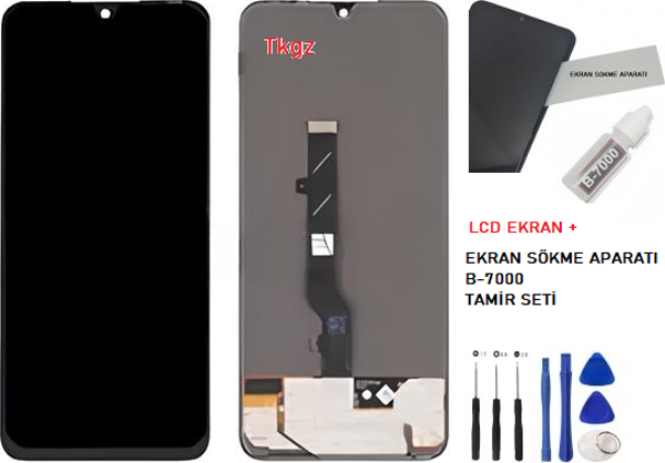 Tkgz - TCL 30 PLUS Uyumlu Lcd Ekran Dokunmatik Orijinal + B-7000 + TAMİR SETİ - Image 1