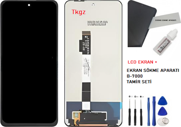 Tkgz - Xiaomi POCO X3 GT Uyumlu Lcd Ekran Dokunmatik Orijinal + B-7000 + TAMİR SETİ - Image 1