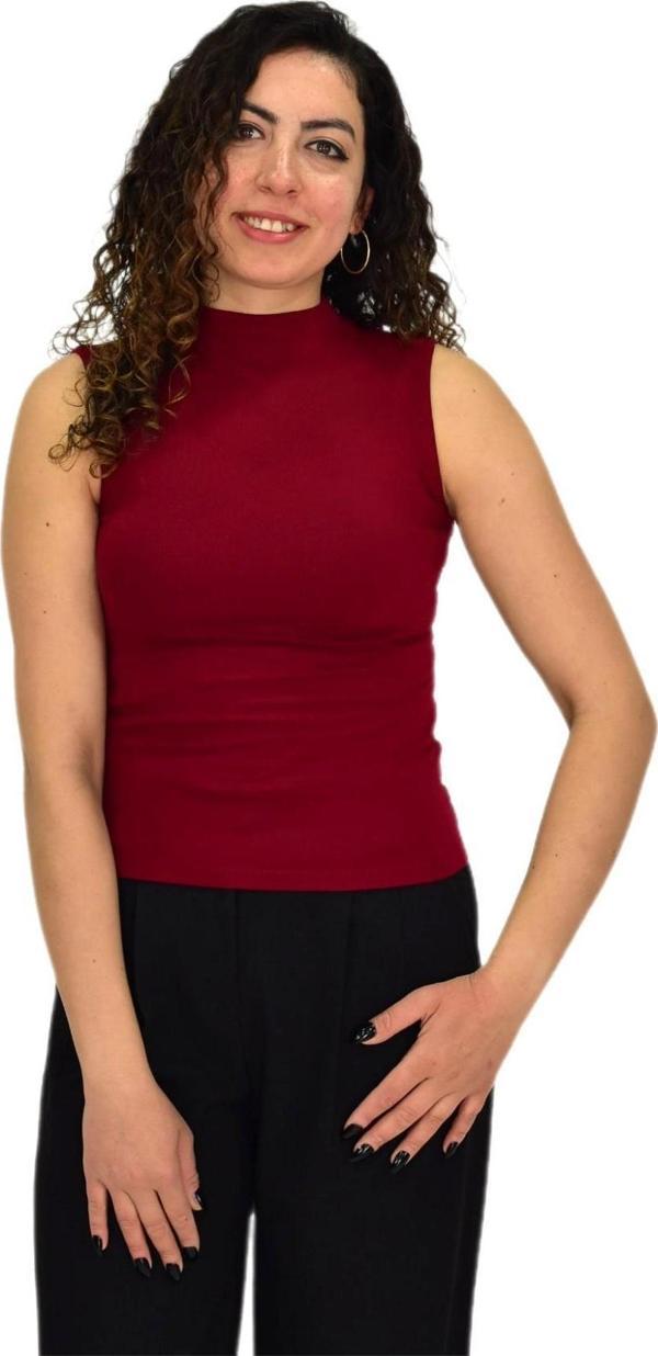 Kadın Düz Renk Vücuda Oturan Askılı Tişört BGL-ST04297 - Image 1