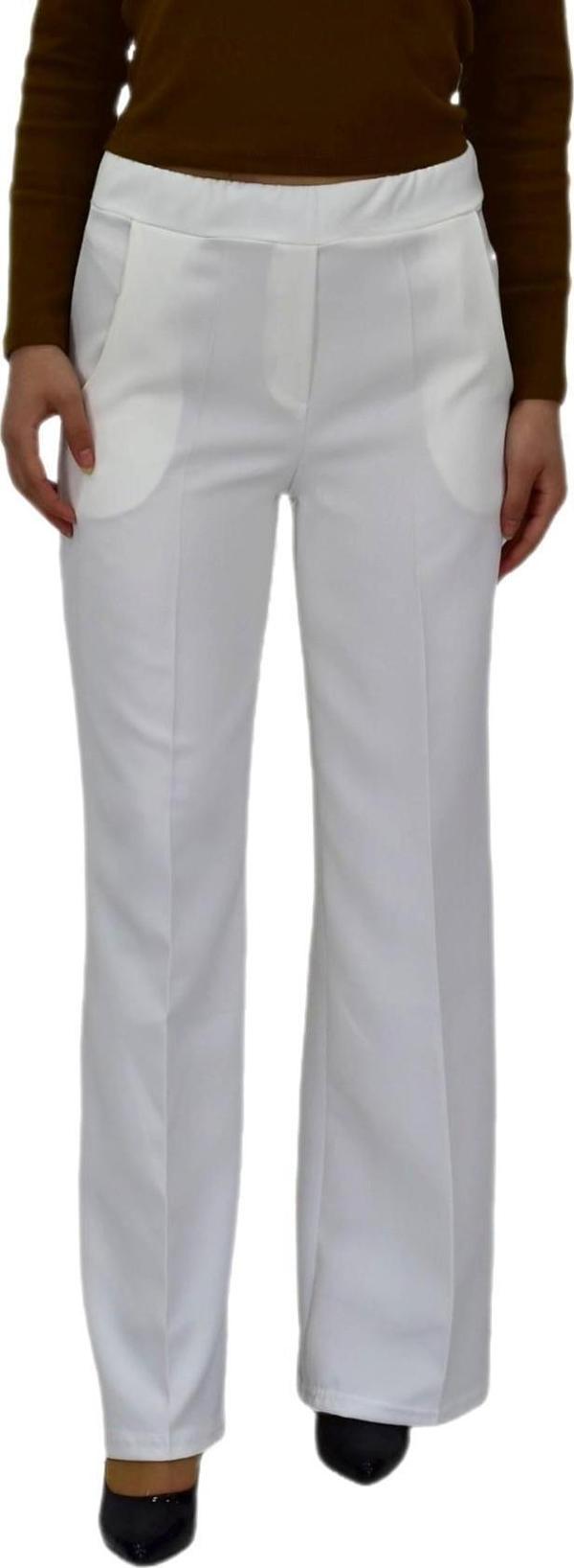 Kadın Bol Paça Beli Lastikli Kumaş Pantolon BGL-ST04322 - Image 1