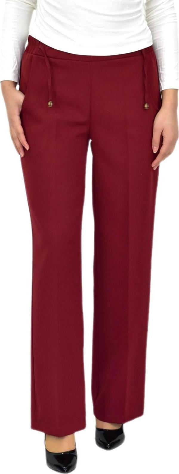 Kadın Bol Paça Beli Lastikli Kumaş Pantolon BGL-ST04322 - Image 1