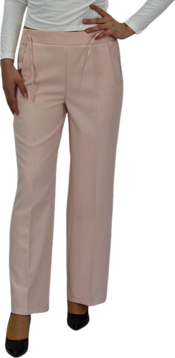 Kadın Bol Paça Beli Lastikli Kumaş Pantolon BGL-ST04322 - Image 1