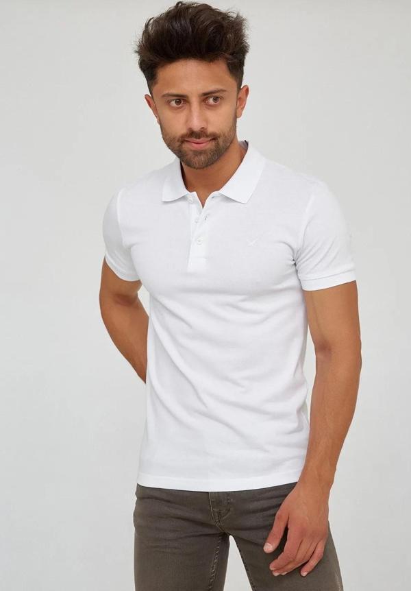 Cazador Erkek T-shirt 4613 Polo Yaka Beyaz - Image 1