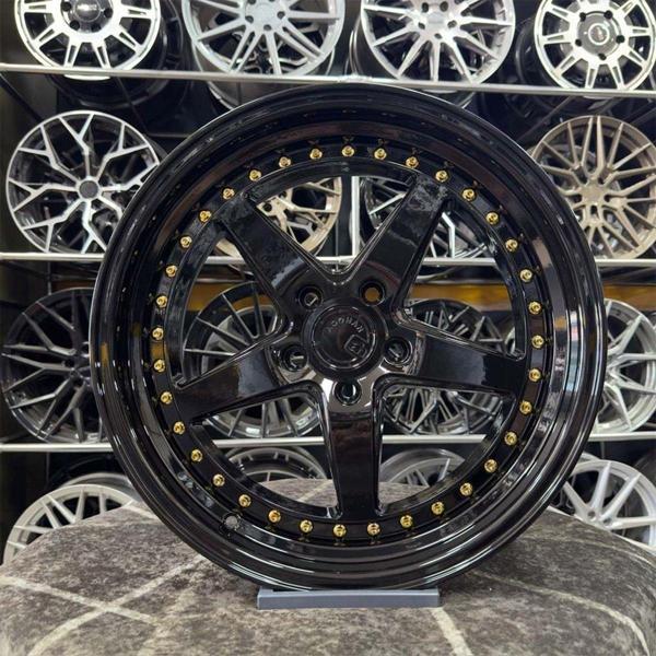 Arceo 18" (İnç) 5X114.3 Aodhan Civic İ30 Corolla Uyumlu Siyah Jant Modeli Honda Hyundai Toyota 4 Adet - Image 1