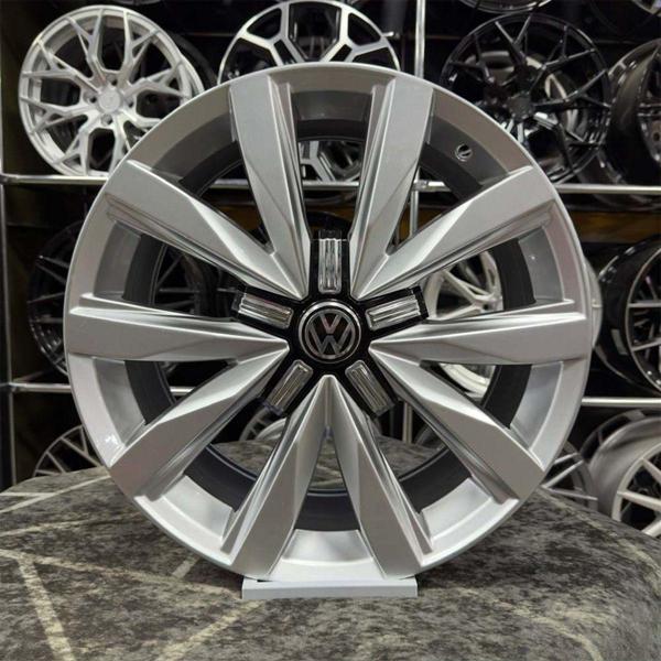 Powcan 18" İnç 5X120 Carevella Uyumlu Gümüş Jant Modeli Volkswagen Transporter 4 Adet - Image 1