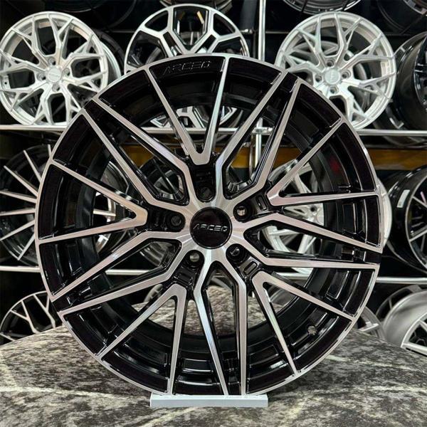 Arceo 18" (İnç) 5X112 Sevilla Black Diamond Leon Golf Jetta Octavia Uyumlu Jant Takım (4 Adet ) - Image 1