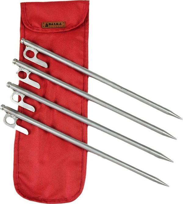 Bal-Kar 6 Adet Gri Çadır Kazığı 40 Cm Ve Taşıma Çantası - Image 1