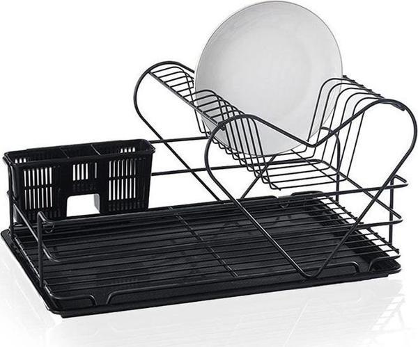 Acar 48x22x33cm cm Siyah Krom Kalpli Katlı Bulaşık Sepeti KB-016994 - Image 1