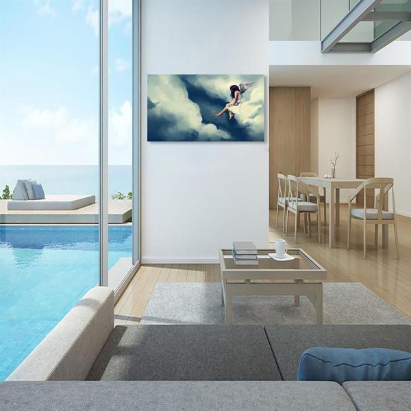 Angel Yağlı Boya Dokulu Tablo 50X70 Gümüş Çerçeveli - Image 1