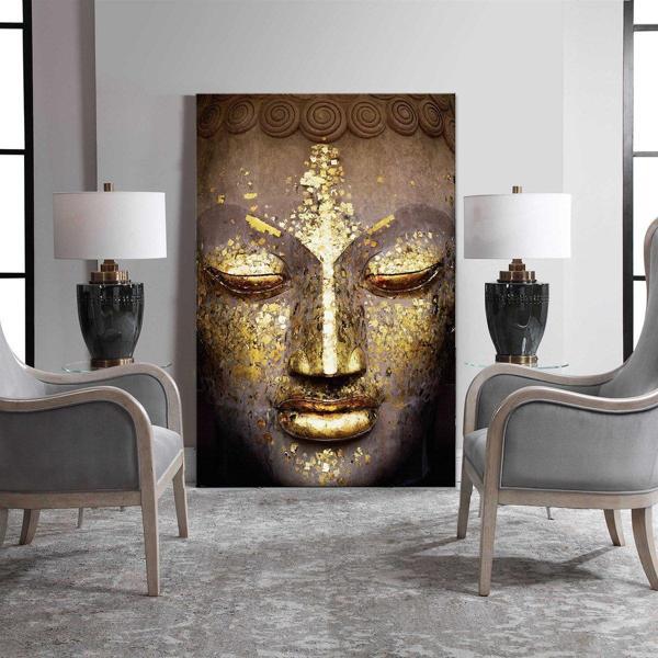 Buda Yağlı Boya Dokulu Tablo 100X150 Çerçevesiz - Image 1