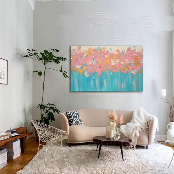 Dual Soft Yağlı Boya Dokulu Tablo 60X90 Gümüş Çerçeveli - Image 1