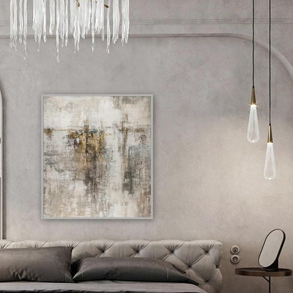 Earth Yağlı Boya Dokulu Tablo 60X90 Gümüş Çerçeveli - Image 1