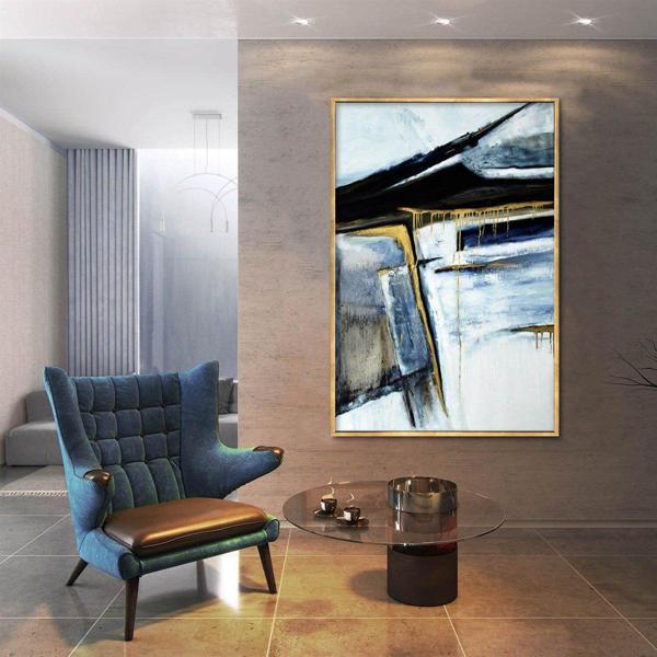 Eriyen Karanlık Yağlı Boya Dokulu Tablo 60X90 Gümüş Çerçeveli - Image 1