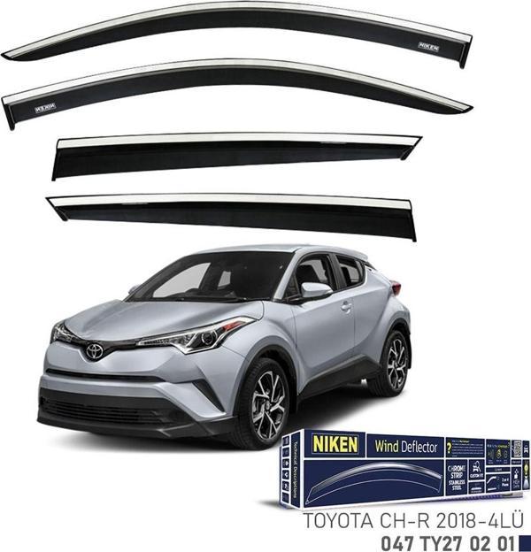 Niken Toyota CHR 2018- Kromlu Cam Rüzgarlığı 4 LÜ - Image 1