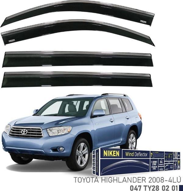 Niken Toyota Highlander 2008- Kromlu Cam Rüzgarlığı 4 LÜ - Image 1