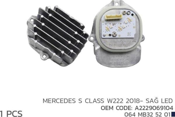 Mercedes S Class W222 2018-Sağ Led Mod A2229069104 - Image 1