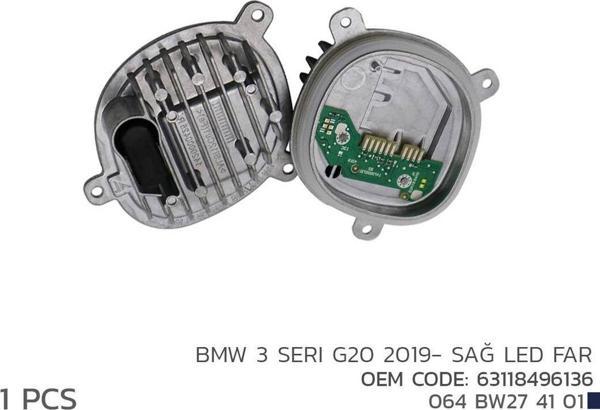 Bmw 3 Seri G20 2019- Sağ Led Far Modül 63118496136 - Image 1