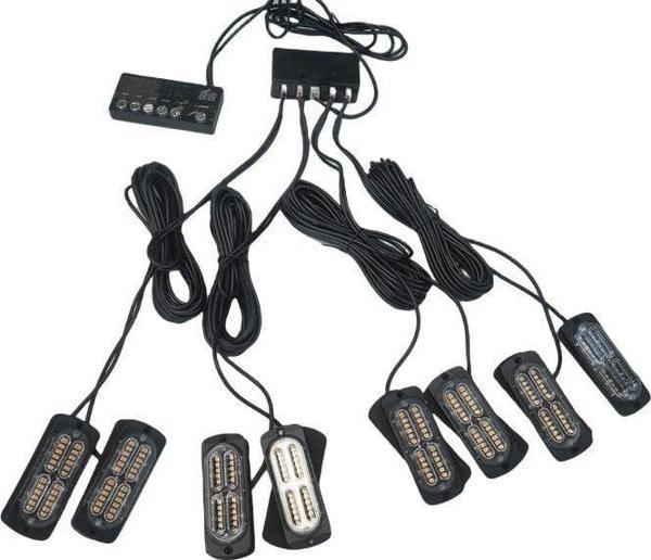 17 fonksiyonlu çakar lamba 12-30v 24 led 8 adet sarı*sarı set / LAPA548-1 - Image 1