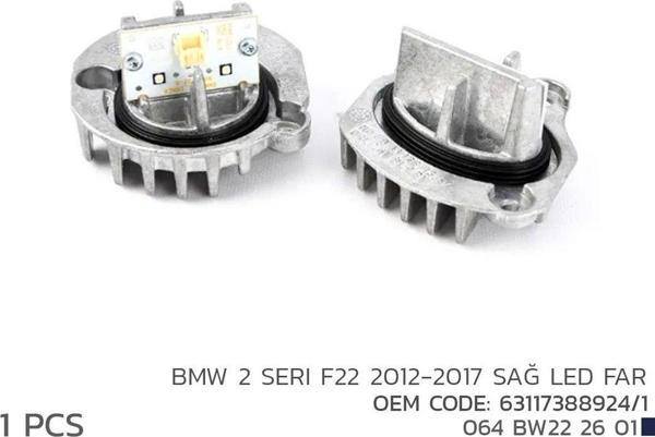 BMW 2 F22 2012-2017 SAĞ LED FAR MODÜL 63117388924/1 - Image 1