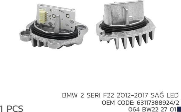 BMW 2 F22 2012-2017 SAĞ LED FAR MODÜL 63117388924/2 - Image 1