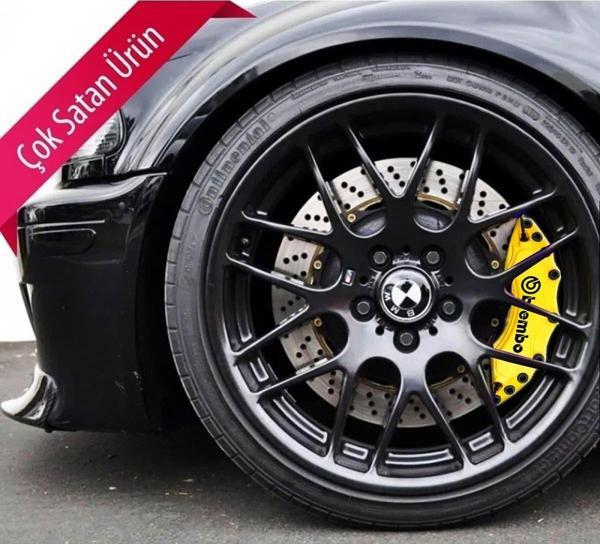 Bentley Azure Uyumlu Brembo Sarı Kaliper Kapağı 4 Parça Ön Arka Set - Image 1