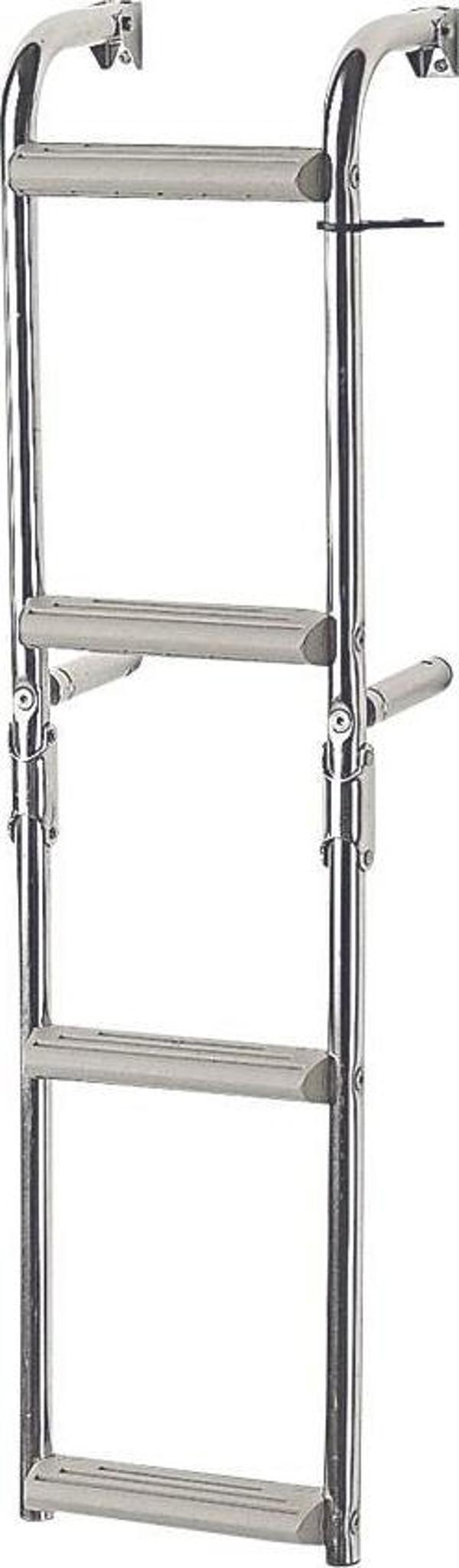 Nuova Rade Foldable Ladder,Inox 316,for narr.transom,2+2 steps,90⁰ - Image 1