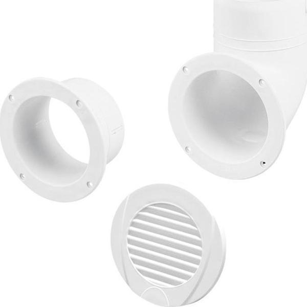 Nuova Rade Ventilation Shaft Grilles Cover, Ø102mm, White - Image 1