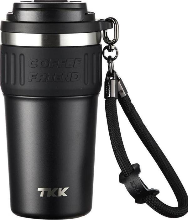Tkk Çelik Termos Mug 630ML Mat Siyah - Image 1
