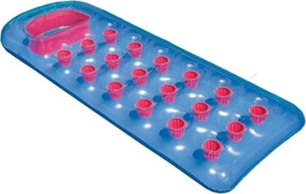 İntex Bardaklı Mavi Kırmızı Yatak 188x71 cm IDY59895 - Image 1