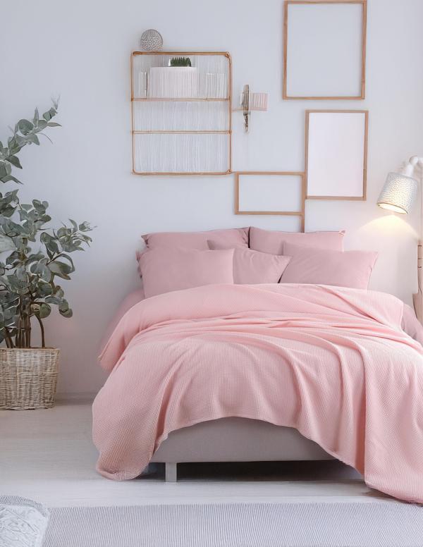 Ecocel Pike Örtü Battal 220x230cm Karde PudraPembe - Image 1
