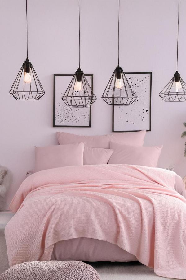 Ecocel Pike Örtü Battal King 240x230cm Karde PudraPembe - Image 1