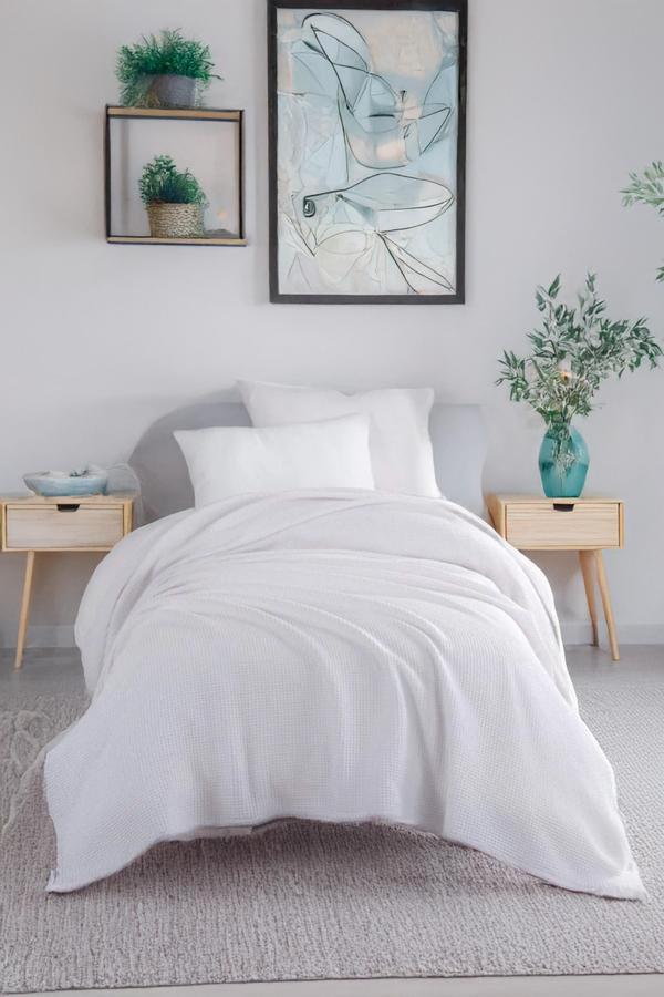 Ecocel Pike Örtü Bebek 100x120cm Karde Beyaz - Image 1