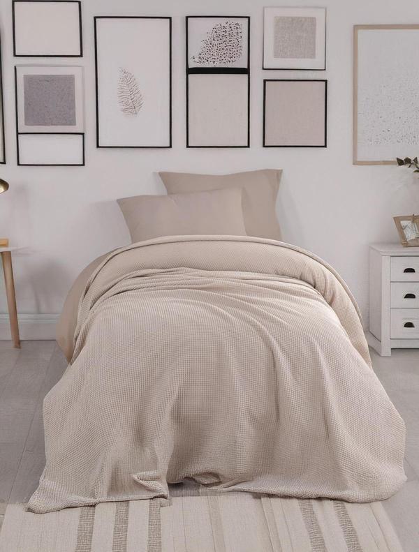 Ecocel Pike Örtü Bebek 100x120cm Karde Vizon Gri - Image 1