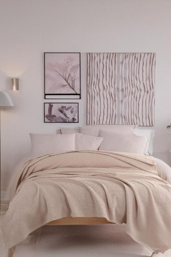 Ecocel Pike Örtü Çift Kişilik 200x230cm Karde Koyu Bej - Image 1