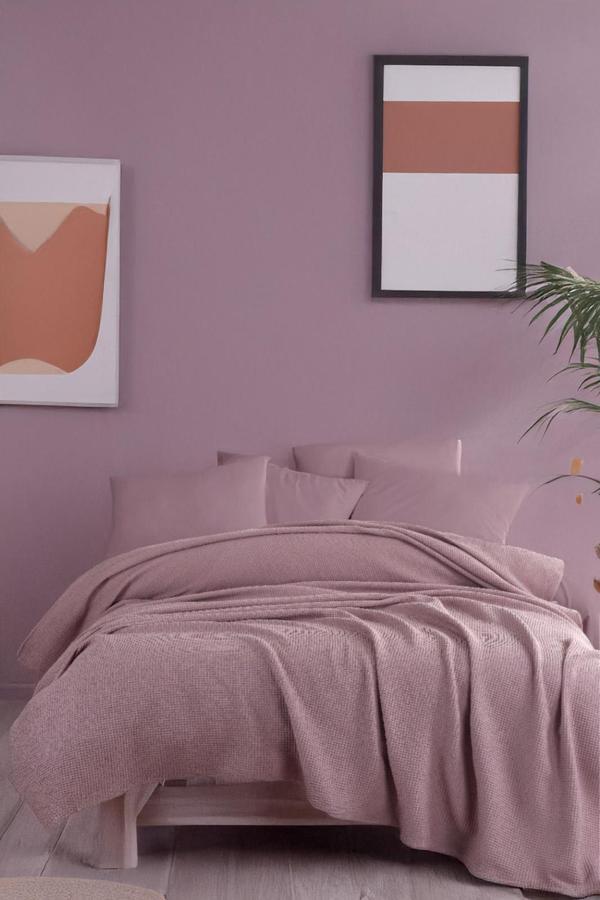 Ecocel Pike Örtü Çift Kişilik 200x230cm Karde Mürdüm - Image 1