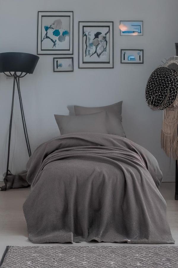 Ecocel Pike Örtü Tek Kişilik 160x230cm Karde Antrasit - Image 1