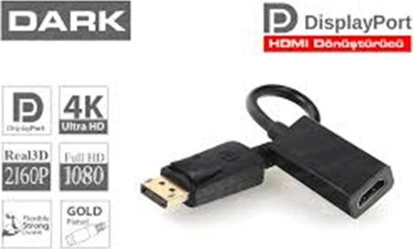 Dark DK-HD-AMXF90 HDMI 90° Dönüştürücü Dirsek - HDMI Erkek - HDMI Dişi - Image 1