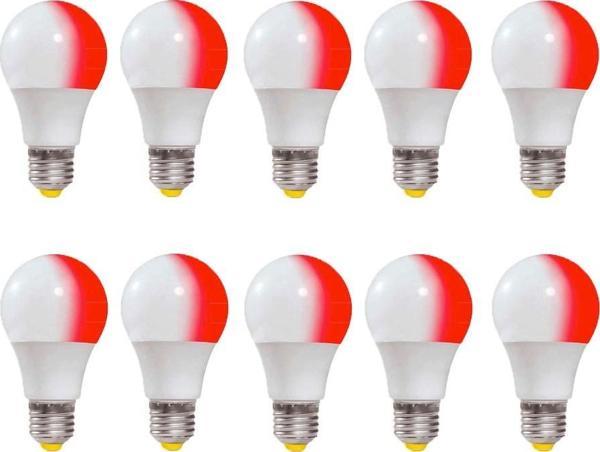10W+1W Gündüz Ve Gece Ampulü Beyaz - Kırmızı Işık 10 Adet - Image 1