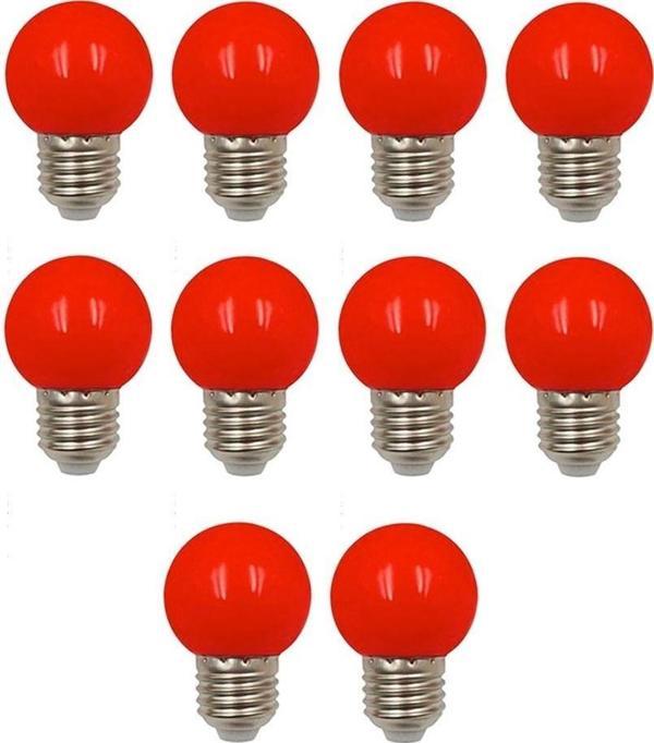 1W Gece Led Ampul Kırmızı Işık 10 Adet - Image 1