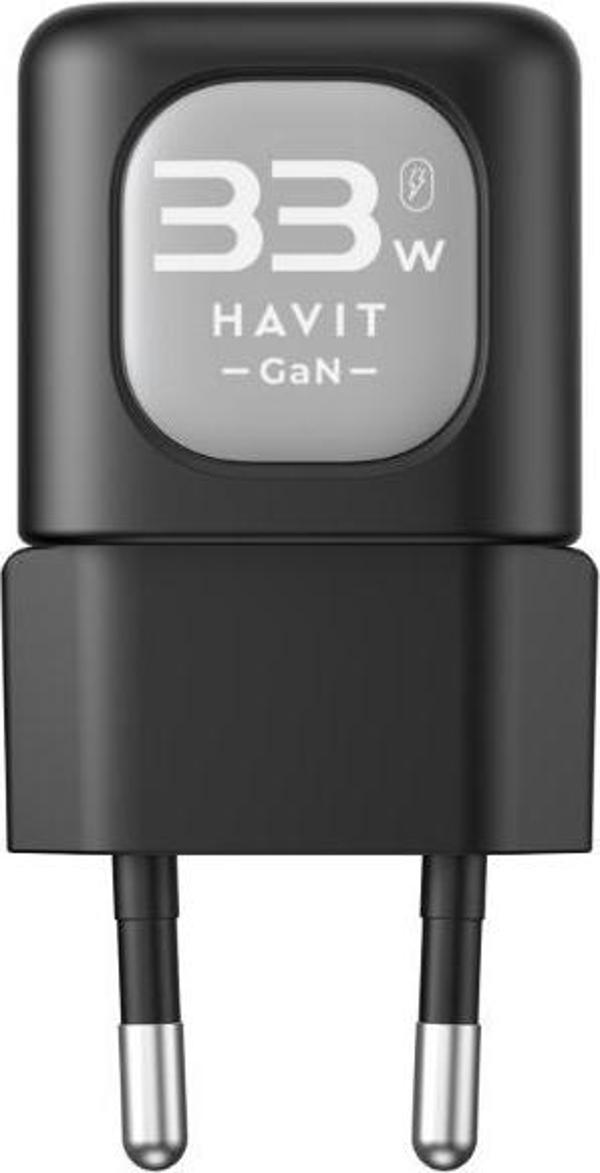 Havit UC230 33W Gan Teknoloji Hızlı Şarj Adaptörü - Type-C ve Usb - Image 1
