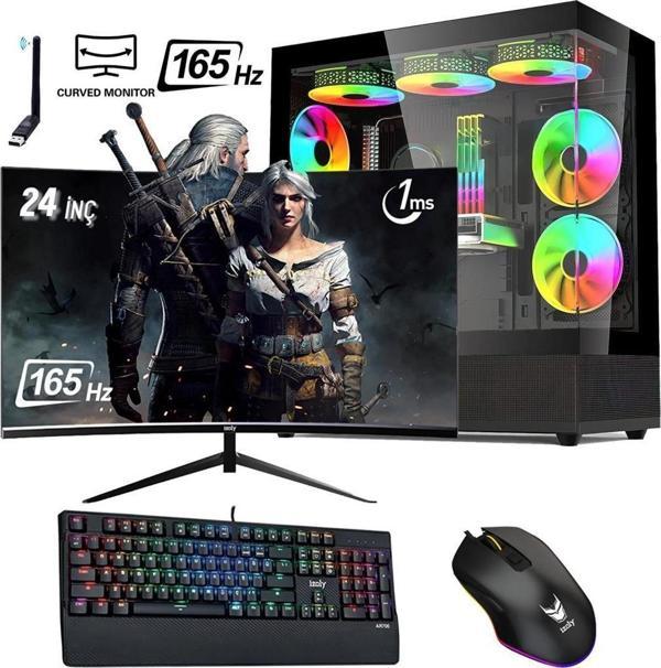 CONAN X I5 12400F 32GB 512GB M2 NVME SAPPHIRE 6800XT OC 16GB 24" 165HZ Oyuncu Masaüstü Bilgisayarı - Image 1