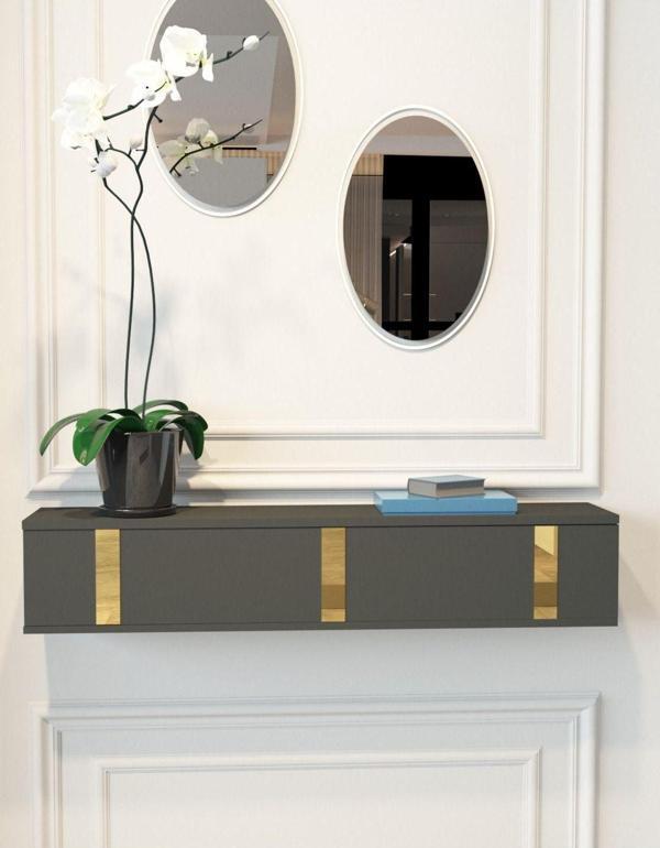 Mobilya Gezegeni T Daffy Dresuar 90 Cm Antrasit-Gold - Image 1