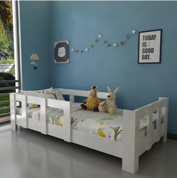 Mobilya Gezegeni Montessori Karyola - W42- Beyaz-90X190Cm Yatak Uyumlu - Image 1