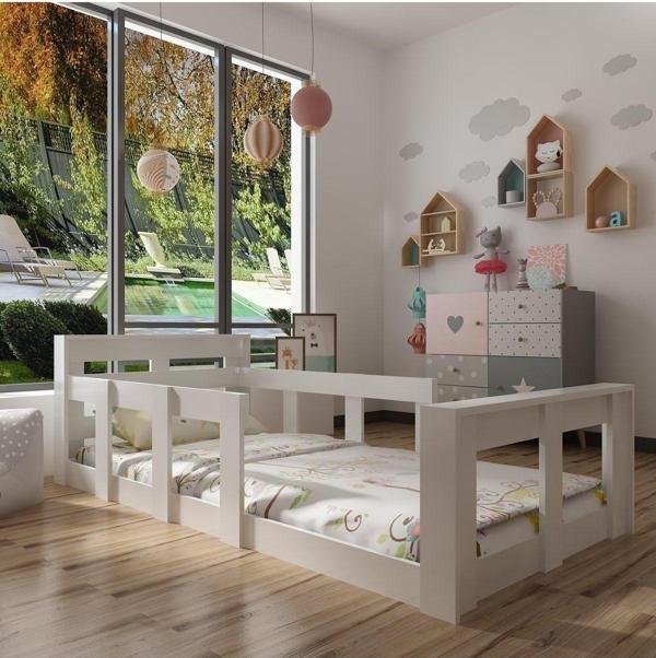 Mobilya Gezegeni Montessori Karyola - X2003- Beyaz-90X190Cm Yatak Uyumlu - Image 1