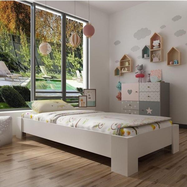 Mobilya Gezegeni Montessori Karyola - X2012- Beyaz-90X190Cm Yatak Uyumlu - Image 1