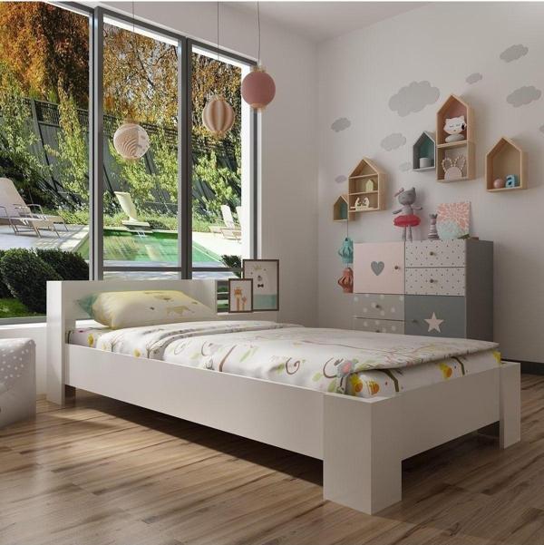 Mobilya Gezegeni Montessori Karyola - X2013- Beyaz-90X190Cm Yatak Uyumlu - Image 1