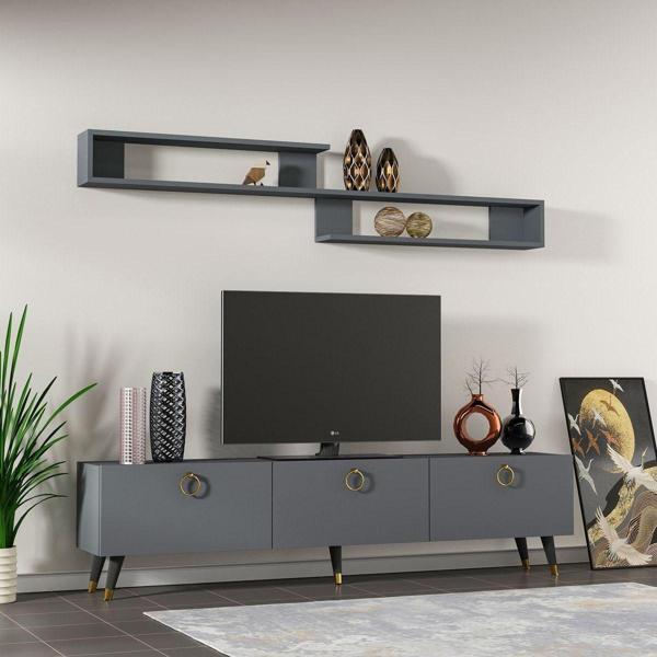 Mobilya Gezegeni Lahey Tv Ünitesi Antrasit 150 Cm X2132 - Image 1