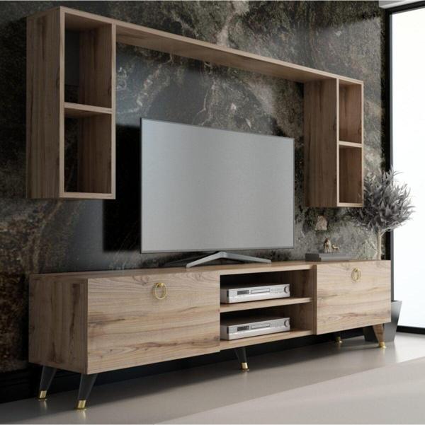 Mobilya Gezegeni Çırağan Still Gold Tv Ünitesi 180 Cm X2137 - Image 1